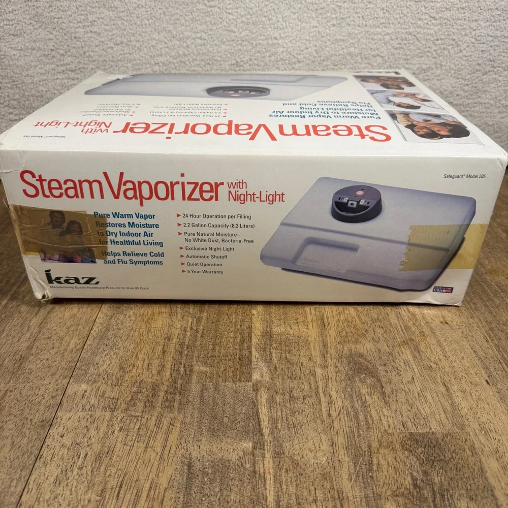 Kaz Safeguard Model 285 Steam Vaporizer with Night Light Pure Warm Vapor